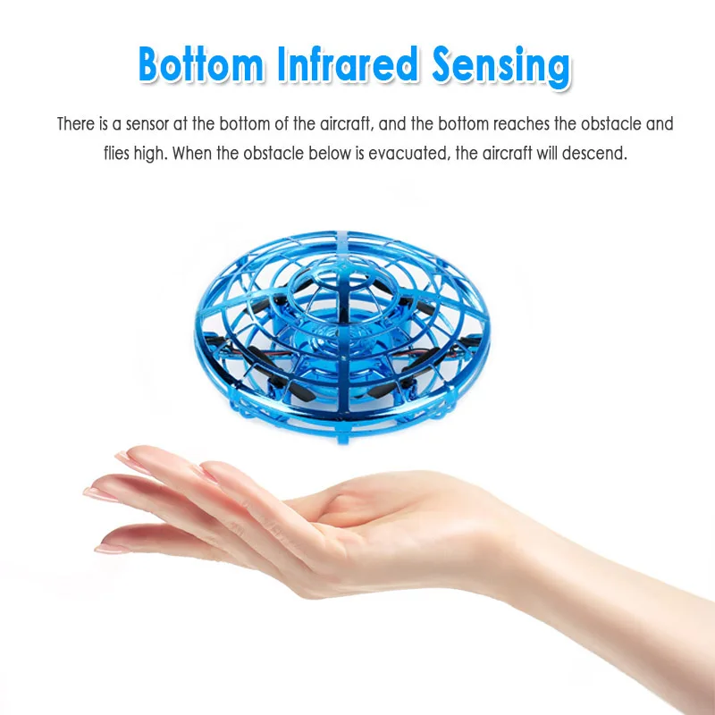 Mini Smart Infrared RC Helicopters Flying Drone Kids Hand Motion Control UFO Ball Induction Aircraft Toys Women Men