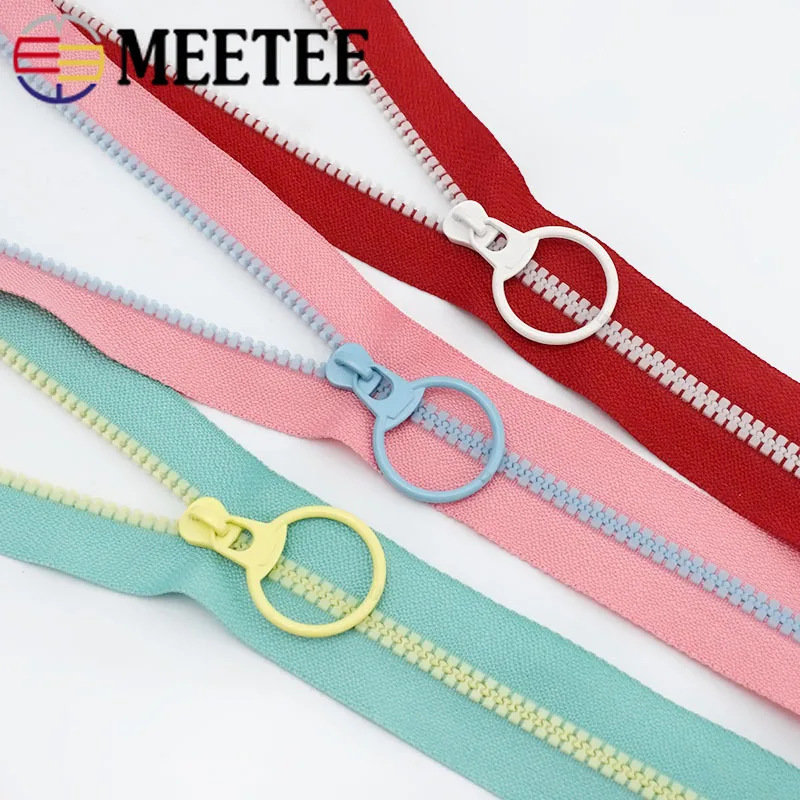10 шт. слайдер на молнии Meetee 3 # кольцевой съемник подвеска для сумки из смолы