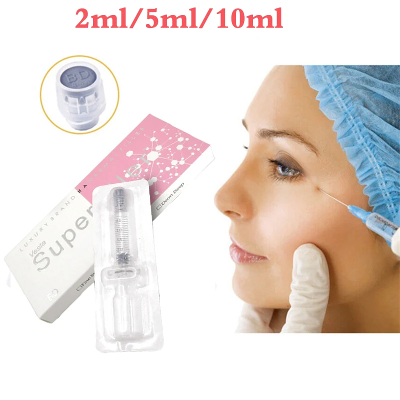 

Dermal Lip Filler injection 2ml/5ml/10ml Cross-linked Hyaluronic acid gel HA Superfiller with box use for hyaluron pen or needle