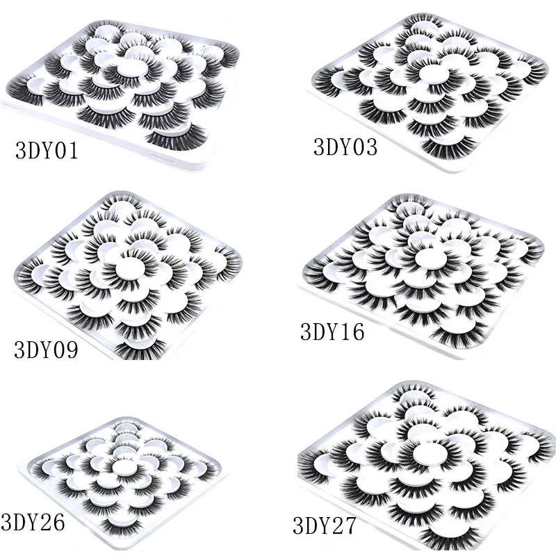 

10 Pairs Of Makeup False Eyelashes Extend Natural Stereo Multi-layer Eyelashes And Choose Multiple Models