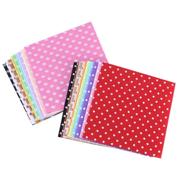 

20pcs DIY Nonwoven Flower Dot Printed Fabrics Square Nonwoven Fabrics for Patchwork Sewing Craft Projects