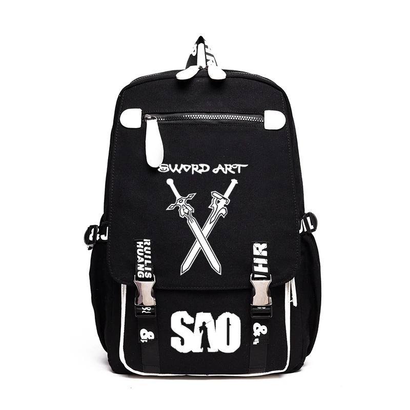 Anime SAO Sword Art Online Kirigaya Kazuto Kirito Backpack Messenger Book Bag School Travel Bags Anime Gift Anime SAO Sword Art Online Kirigaya Kazuto Kirito Backpack Messenger Book Bag School Travel Bags Anime Gift