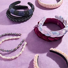 Лучшая Женская повязка на голову ручной работы с бусинами, вечерние, свадебные, богемные, модные, хрустальные аксессуары для волос, милые подарки для девушек, массивные украшения