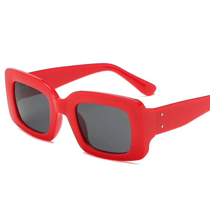 История Винтаж ретро солнцезащитные очки с квадратными линзами с Брендовая Дизайнерская обувь; Модный Леопардовый каркас прямоугольные солнцезащитные очки Для женщин UV400 оттенков - Цвет линз: C2