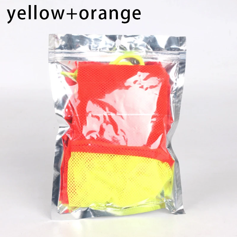 yellow and orange Сетчатая Сумка для ухода за кошкой, принадлежности для кошек, моющие сумки для домашних животных, для купания, для ногтей, для инъекций, против царапин, удерживающая от укуса - Цвет: yellow and orange