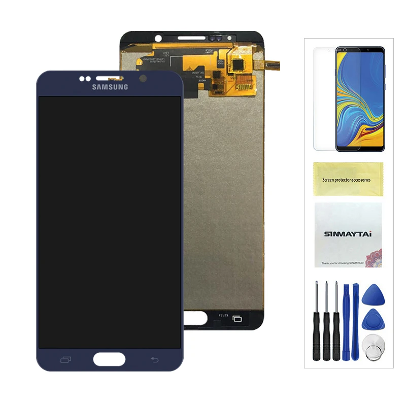 Тест для samsung Galaxy Note 5 Note5 N920A N9200 SM-N920 N920C lcd сенсорный экран дигитайзер Vergadering - Цвет: TFT Black