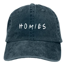 Homies Casquette темно-синяя мужская и женская джинсовая бейсболка с ремешком Регулируемая Кепка для гольфа