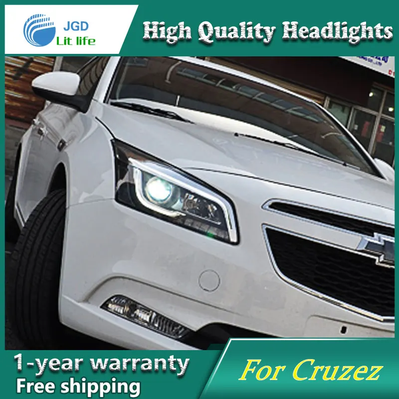Стайлинг автомобиля фары для Chevrolet Cruze 2015 светодиодные Revo LED DRL H7 D2H Hid Bi Xenon Beam|angel