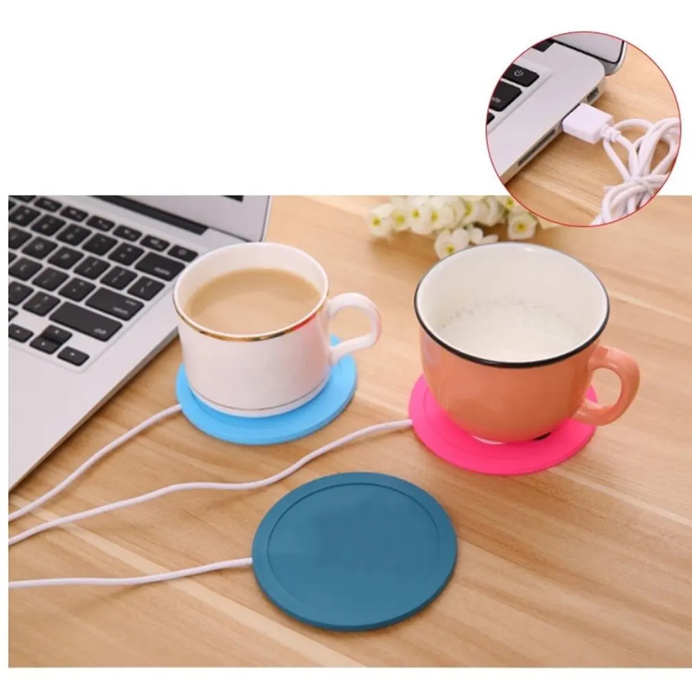 Мультяшная чашка для чая, кофе, кружка, коврик, грелка, USB питание, нагревательная чашка, коврик, подставка для напитков