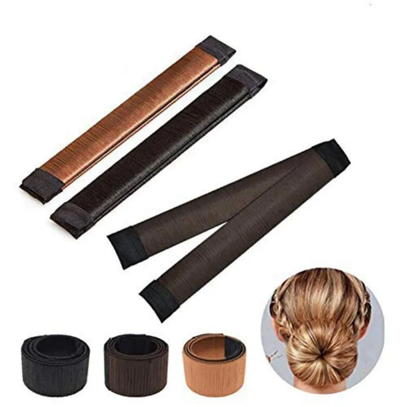 5Colors Women's Hair Bun Maker French Twist Hair Fold Wrap Snap Fashion Hair Band Accessory DIY Hair Styling