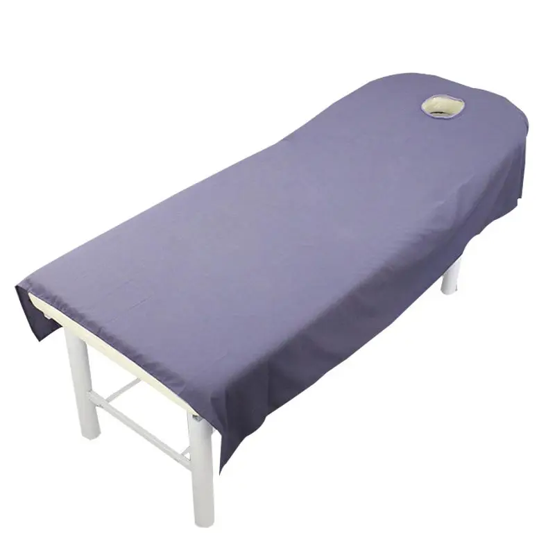 Brushed purple 1 шт. высококачественные, для спа салон красоты листов наборы постельного белья массаж популярная профессиональная вилочный лечебная кровать с отверстием - Цвет: Brushed purple