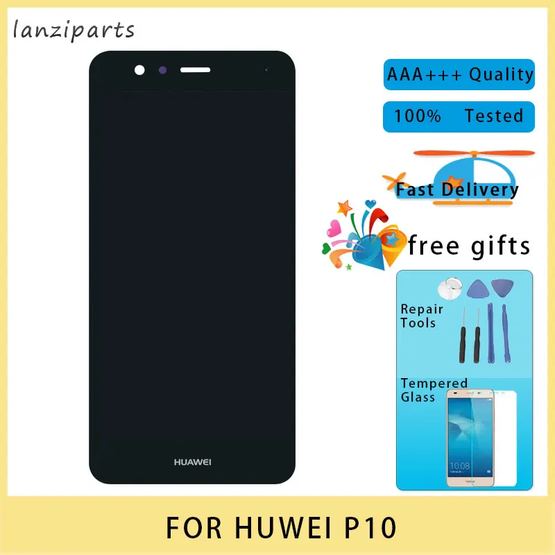 Оригинальный ЖК-дисплей с рамкой для Huawei P10 сенсорный экран дигитайзер сборка 5 1
