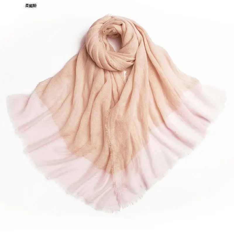 Soft powder Bufanda Invierno Mujer шерстяной шарф дизайн шали и палантины для женщин Зимняя мода роскошный фуляр Femme пашмины пончо шарфы - Цвет: Soft powder