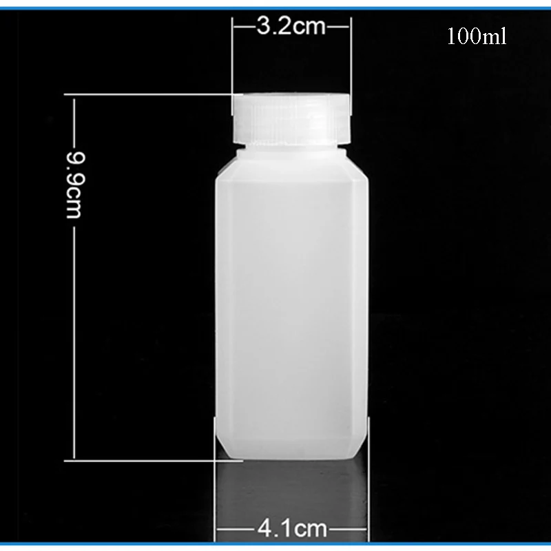 100ML 1 шт. пустая пластиковая бутылка для жидкого лосьона, косметический контейнер для путешествий, многоразовые бутылки, восьмиугольная Белая Квадратная бутылка, Прямая поставка - Цвет: 100ML
