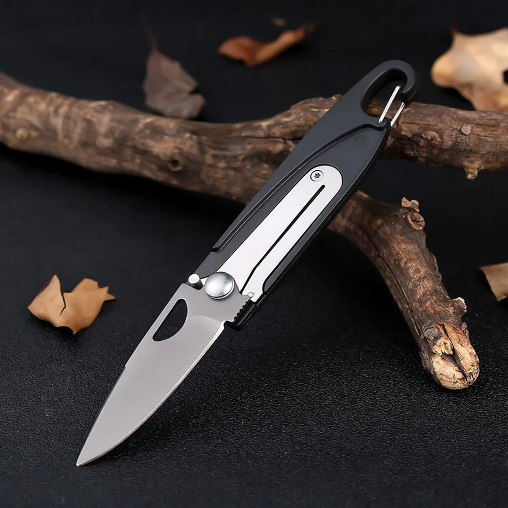 New Keychain Stainless Steel Folding Knife Multi-function Tool Personality Creative Mini Bottle Opener Rope Cutter Screwdriver 2