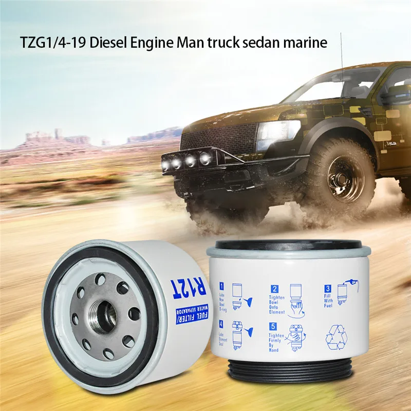 

R12T Fuel/ Water Separator Filter Diesel Engine for Racor 140R 120AT S3240 NPT ZG1/4-19 Automotive Parts Complete Combo