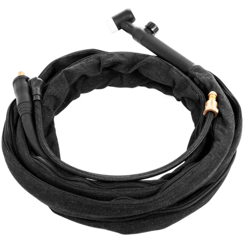 

WP-17FV Air-Cooled TIG Welding Torch Flexible Gas Valve Head 150 Amp 12FT Anti-scalding cloth cover for home tools