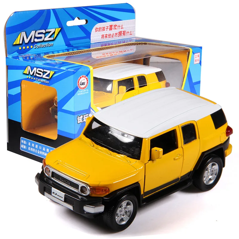 1:32 моделирование Toyota FJ Cruiser SUV модель игрушечного автомобиля из сплава оттягивание детские игрушки Лицензионная коллекция подарок внедорожник дети