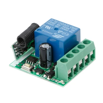 

Wireless Remote Control Switch DC12V 10A 1CH Relay Receiver Module + Transmitter MOLA