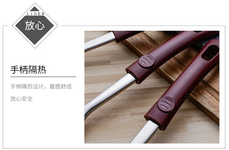 Heat Resistant Stainless Steel Spatula Kitchenware Kit Hot Pot Soup Colander Cooking Household Kitchen Supplies