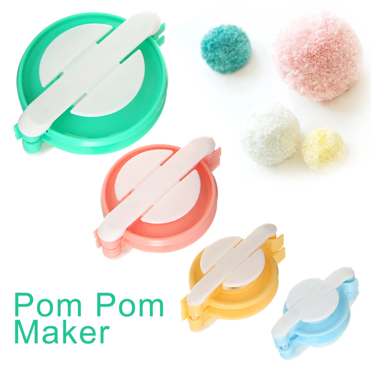 

4 Sizes Plush Ball Maker Kit DIY Fluff Ball Weaver Pompon Set Needle Craft Knitting Tool DIY Sewing Tools