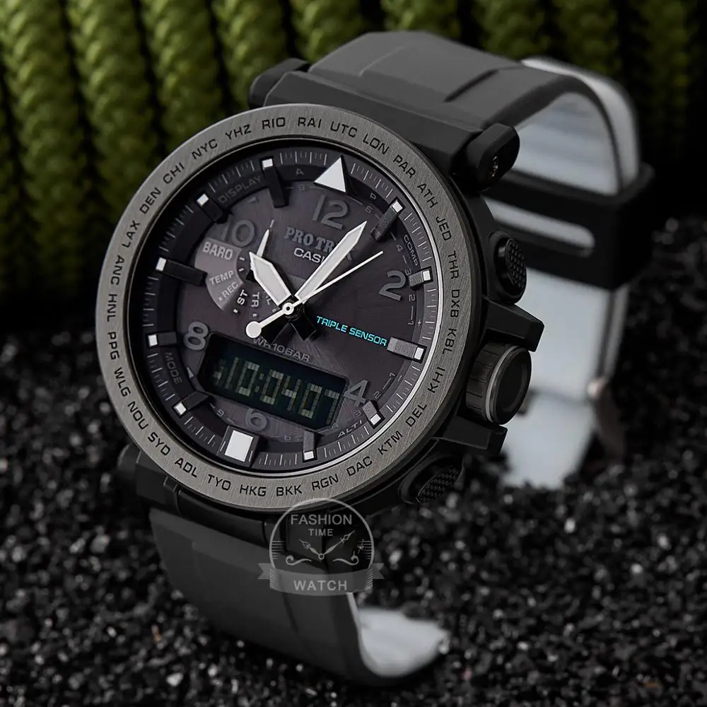 Casio Часы серии Protrek светодиодный цифровой водонепроницаемый кварцевые мужские часы спортивные военные часы relogio masculino