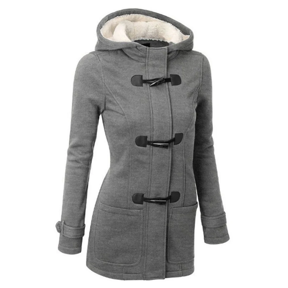 Ideal  6XL Large Size Women'S Coat Autumn Thick Winter Overcoat Female Long Hooded Coat Outwear Mixed Cott