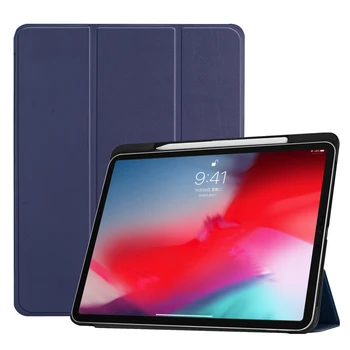 

For iPad Pro 11 inch Flip Case Slim 3 Foldable Stand Leather Case Business Mangnetic Smart Cover for iPad Pro 2018 With Pen Slot