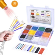164Pcs/Set  Thermoresistant Tube Heat Shrink Wrapping Kit Shrin Tubing Assorted Size Wire Cable Insulation Sleeving Cable Sleeve