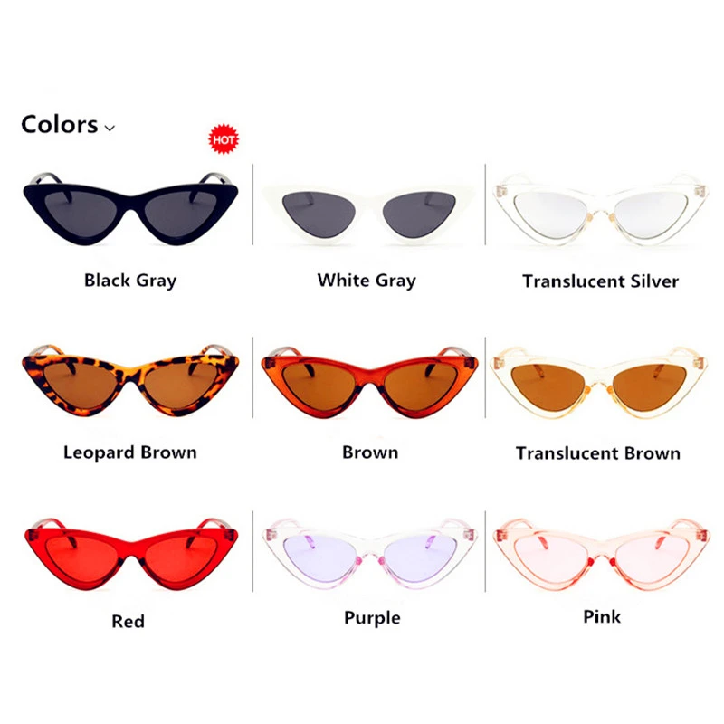 2023 Vintage Women Sunglasses Cat eye Eyewear Brand Designer Retro Sunglass Female Oculos de sol UV400 Shade Points