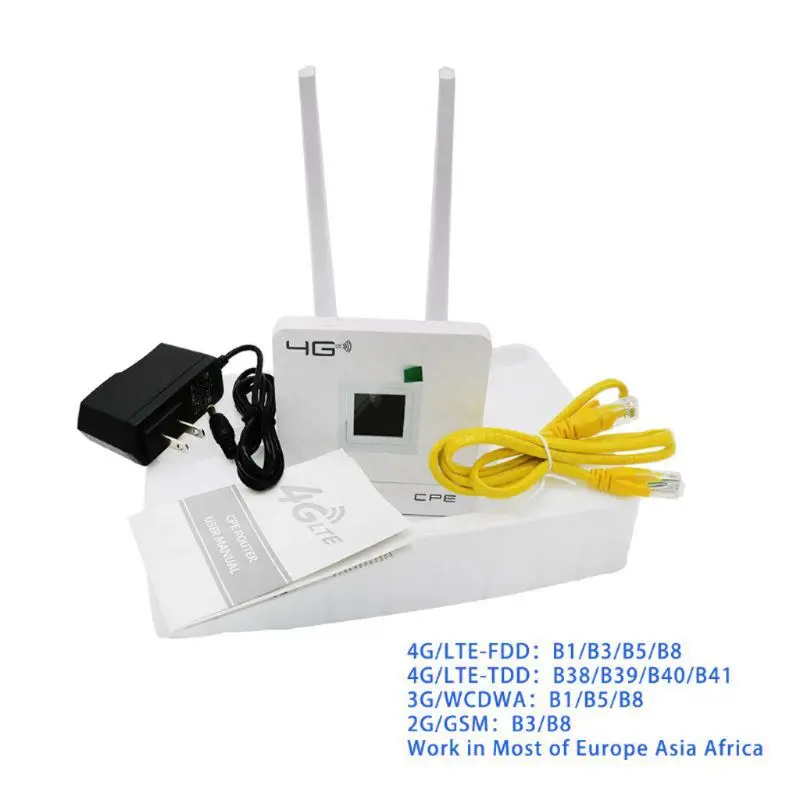 Разблокированный 150 Мбит/с 4G LTE CPE мобильный WiFi беспроводной маршрутизатор с портом LAN SIM Слот