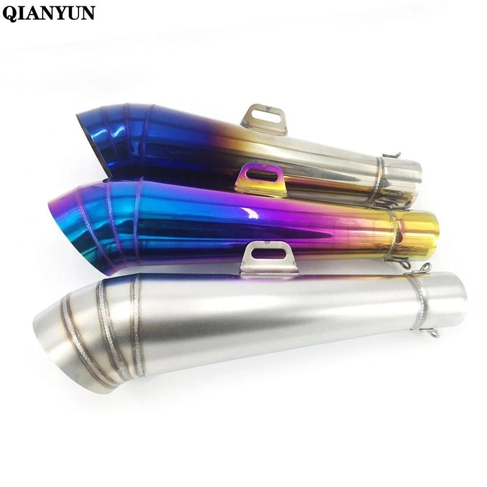 

Universal 38-51 mm Motorcycle Exhaust Muffler Pipe Stainless Steel Exhaust Pipe with Removable For aprilia ducati honda hyosung