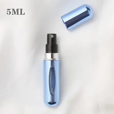 Sky Blue 5 мл многоразовый мини-флакон для хранения духов, алюминиевый спрей, Дорожный Чехол, портативный пустой косметический контейнер, Домашний Органайзер, принадлежности - Цвет: Sky Blue