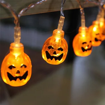 

LED Pumpkin String Lights for Halloween Safe Bright Pumpkin Skull Lamp Durable Decorative Lights for Creating Holiday Atmosphere
