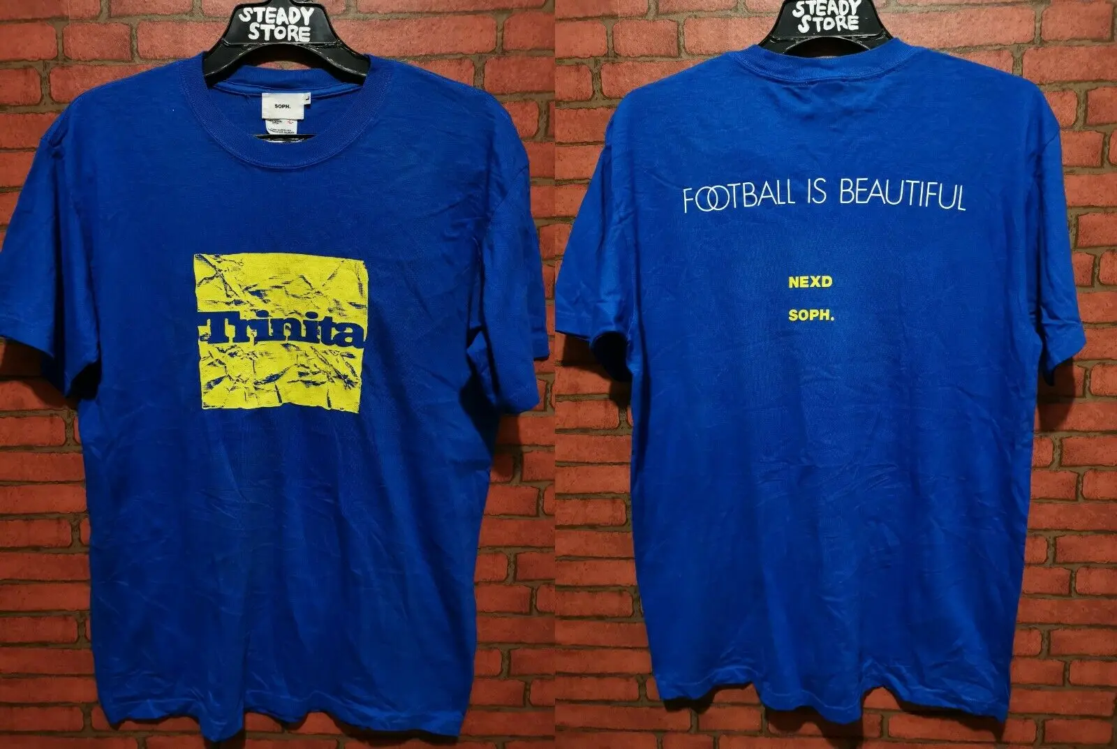 Vintage Soph. Sophnet. X Nexd Japan Trinita Football Is Beautiful T Shirt L Oversize T-Shirt 2021 Gaming S Kawaii Clothes | Мужская