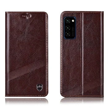 

Genuine Leather Flip Case Leather Cover Phone case For Huawei Honor V30 Pro/Huawei Honor V30 Phone Bag Case Card Slot Holder