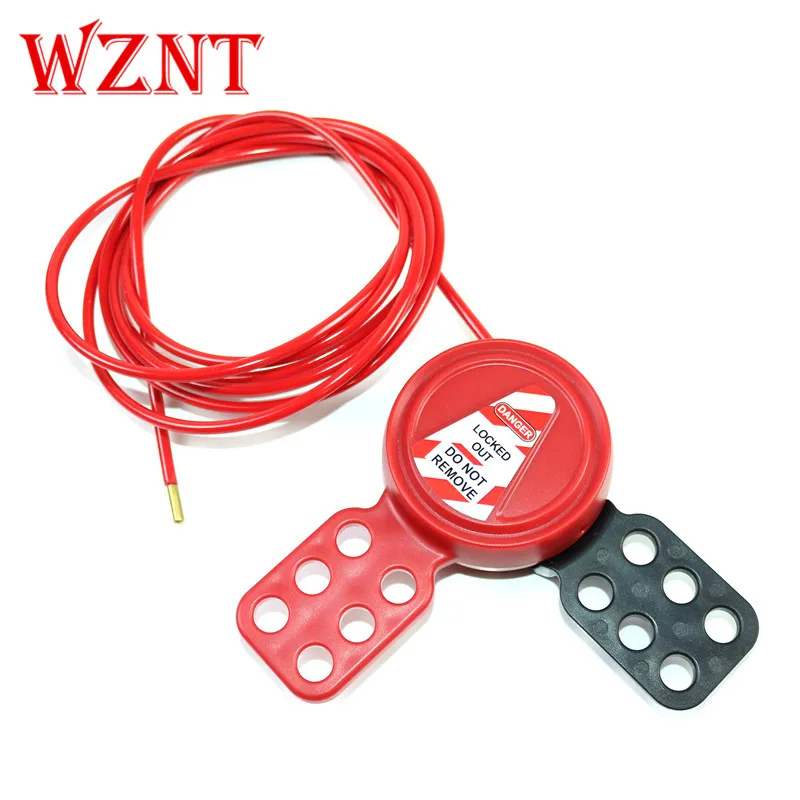 

Free Shipping NT-C21 6 holes Adjustable Steel Wire Safety Padlock Lockout Tagout Cable Lockout