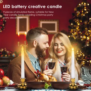 

Yellow Candles Remote LED Plastic Flameless Candles For Dinner Party Tea Candle Light Party Wedding Safety Home Decoration