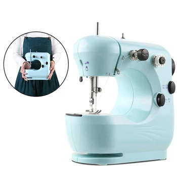 

Mini Electric Household Sewing Machine 2-Speed Portable Tailor Small Mini Multifunction Automatic Tread Rewind Sewing Machine