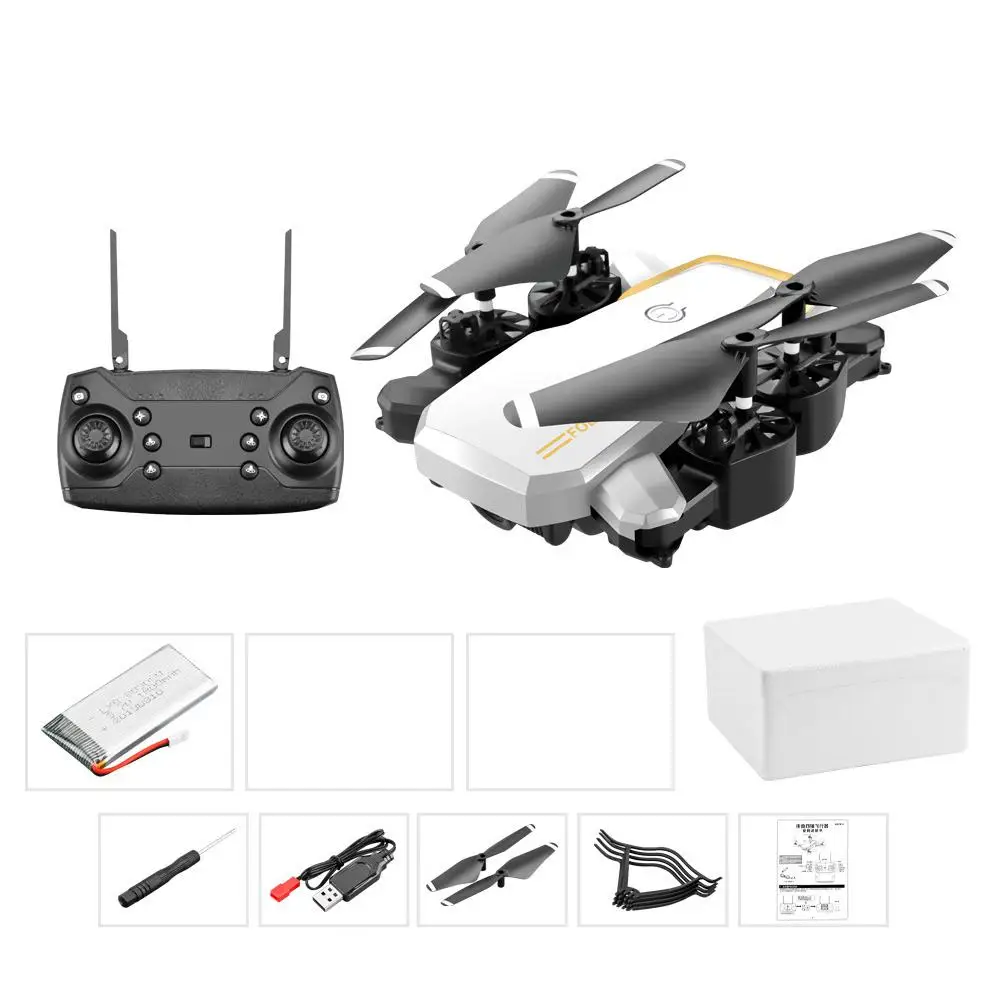 MeterMall Flow Радиоуправляемый Дрон с 1080P 4K HD Двойная камера складная рука RC воздушный Квадрокоптер фотография видео самолет - Цвет: White standard