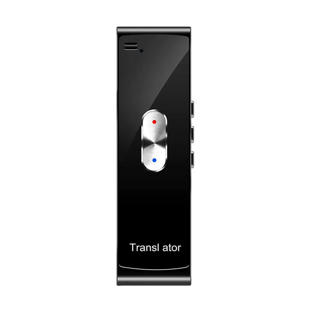 Черный T8S Интеллектуальный переводчик Bluetooth переводчик в режиме реального времени переводная машина путешествия встречи голосовые переводчики - Цвет: Черный
