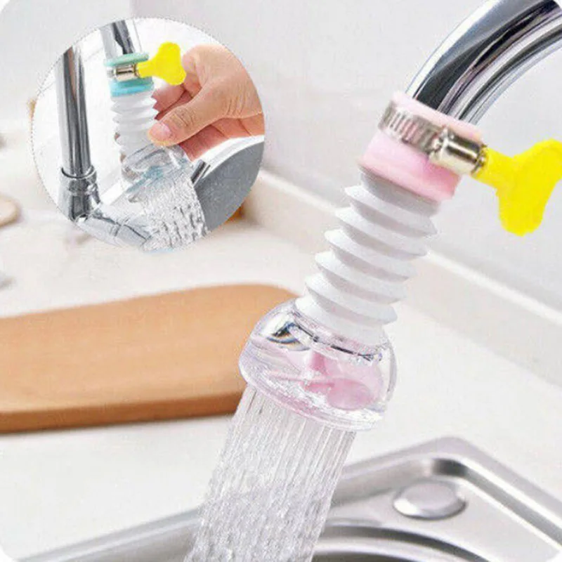 

360 Degree Adjustable Water Tap Extension Filter Shower Water Tap Bathroom Faucet Extender Home Kitchen Accessories
