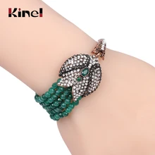 Kinel Шарм Бохо браслеты натуральный камень браслет из бисера ручной работы для женщин этнические винтажные свадебные ювелирные кристаллы подарок