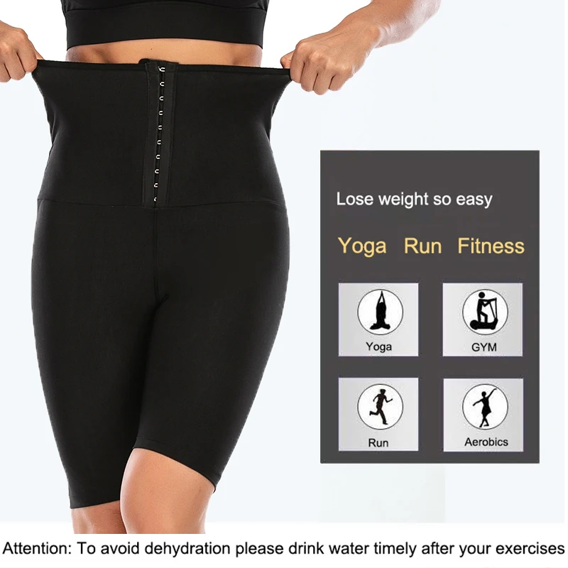 Women Sauna Suit Fat Burner Body Shaper Slimming Workout Gym Leggings Fitness Hot Thermo Sweat Sauna Lifter High Waist Pants