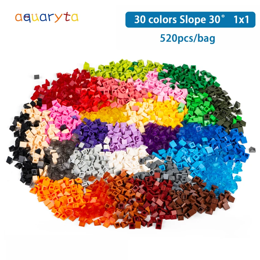 

Aquaryta 520pcs Building Bircks MOC Slope 30° 1x1 Building Blcoks 54200 Creative Model DIY Creative Toy For Adult & Children