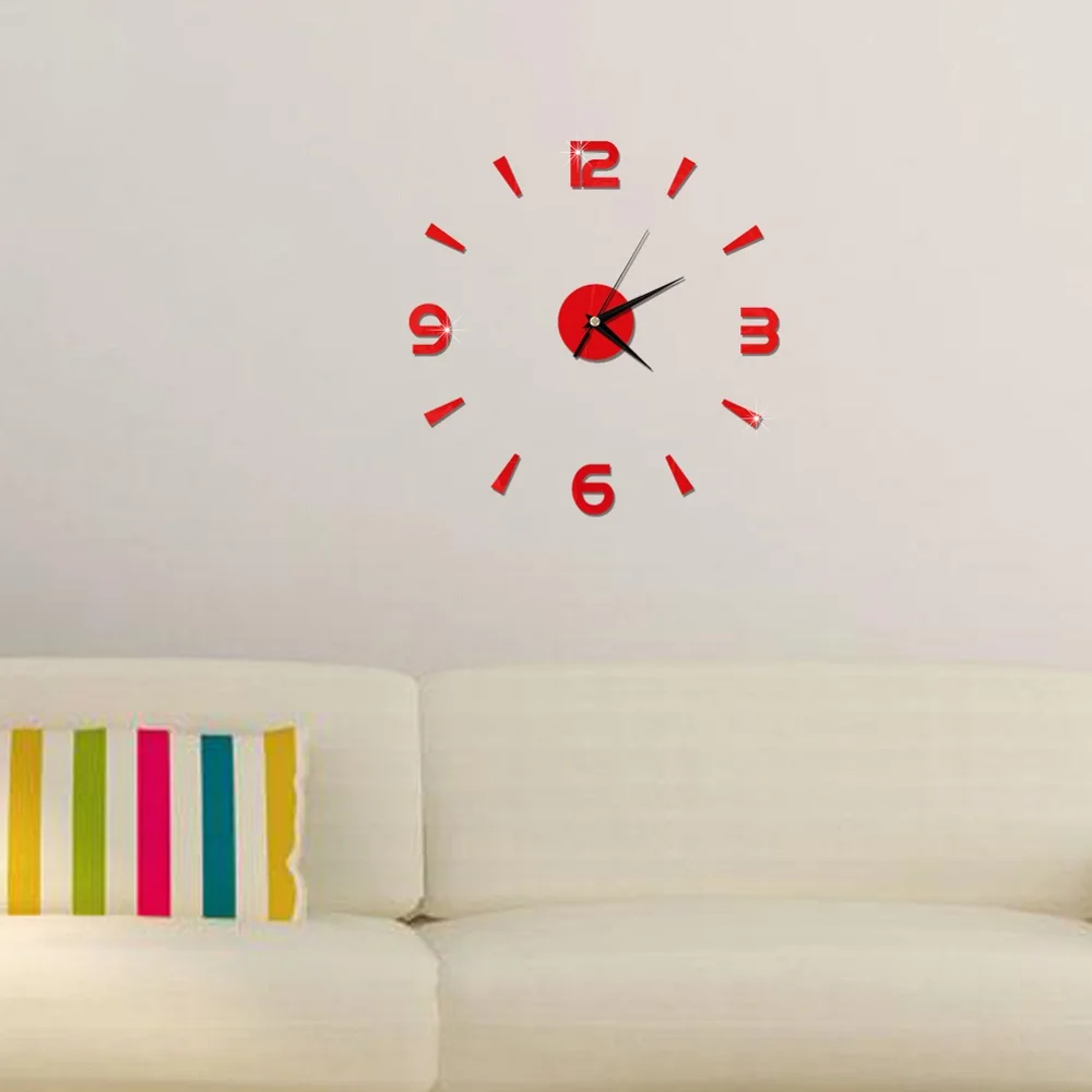 2019 New 3D Wall Clock Mirror Wall Stickers Fashion Living Room Quartz Watch DIY Home Decoration Clocks Sticker reloj de pared 19