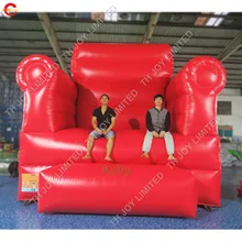 Надувное кресло для детей и взрослых с красным королевским троном, коммерческое надувное кресло для дивана с королевским троном на продажу