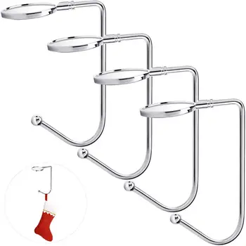

Christmas Stocking Holders Metal Hooks Hanger Christmas Safety Hang Grip Stockings Clip for Christmas Party Decoration