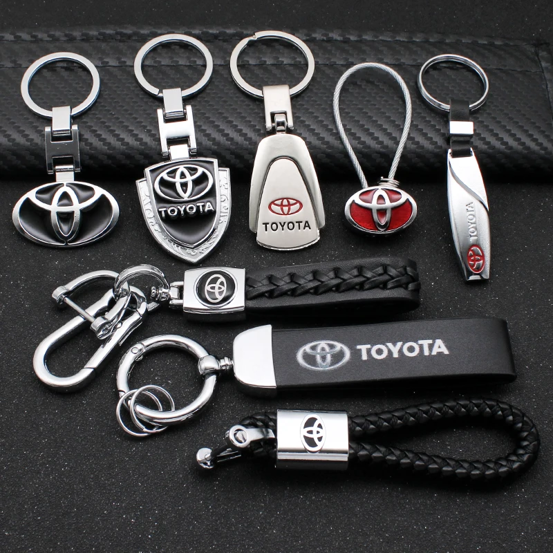 Брелок Leateher металлический для автомобиля брелок Toyota Camry Corolla Auris Ralink Avensis T25 Yaris Rav4