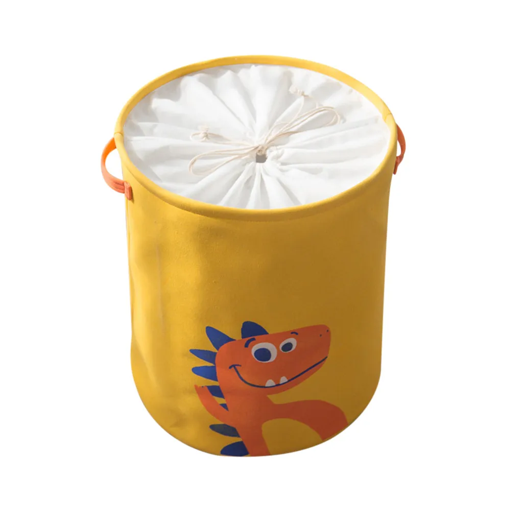 Цвет: желтый Eva Double Thickness Cartoon Cloth Art Folding Toy DirtyClothes Storage Basket - Цвет: Цвет: желтый